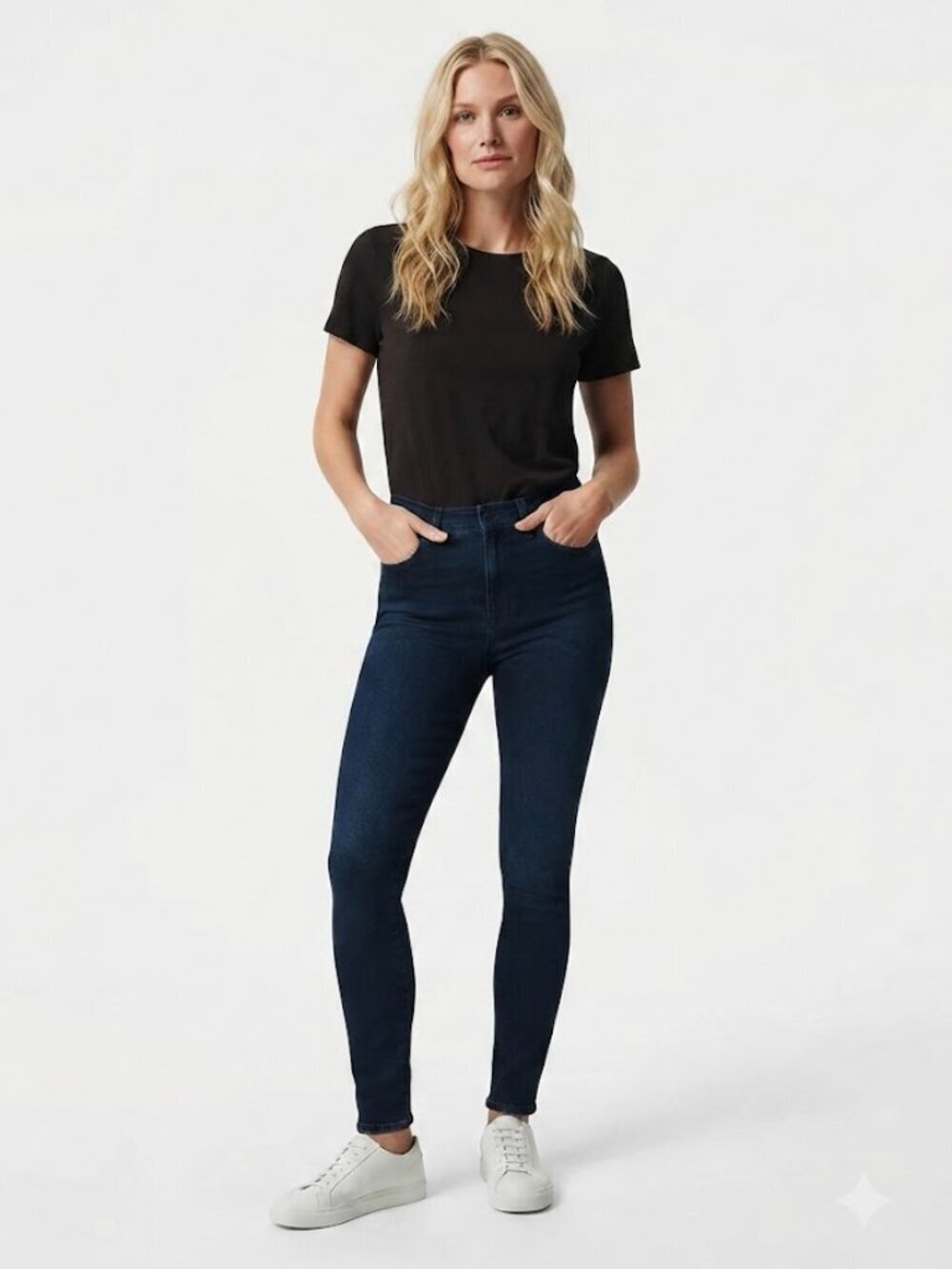 Prana Sienna Stretch Skinny Jeans Deep Blue Organic Cotton Size 2/26 NWT